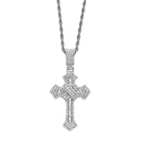 Colliers pendentifs de mode Hip Hop, religieux, catholique, chrétien, imperméables, sans ternissement, pour homme