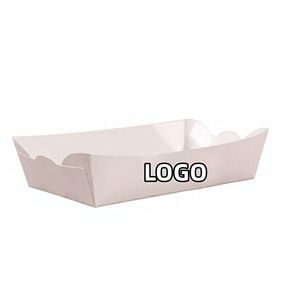 Barquette en papier jetable de qualité alimentaire avec logo personnalisé pour frites, pâtisseries et snacks rapides - Product Image 6