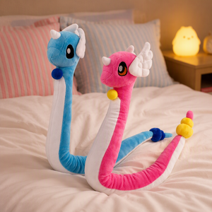 Peluche <span class=keywords><strong>de</strong></span> Dragón Hakuryu <span class=keywords><strong>de</strong></span> Cuello Largo Personalizado OEM ODM - Peluche Súper Suave Grande (31cm-50cm) para Aliviar el Estrés - Product Image 3