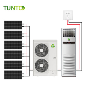 เครื่องปรับอากาศแบบตั้งพื้นไฮบริดพลังงานแสงอาทิตย์ 6 แรงม้า 4 ตัน 48k 60kBTU ประหยัดพลังงาน ใช้ได้ทั้งไฟ AC และ DC สำหรับโรงแรมและบ้าน ประหยัดพลังงาน - Product Image 1