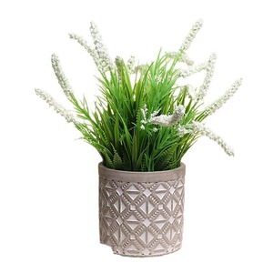 Fleurs artificielles Jinhe dans des pots en ciment 8x8x26cm pour décorations de maison et de mariage - Product Image 5