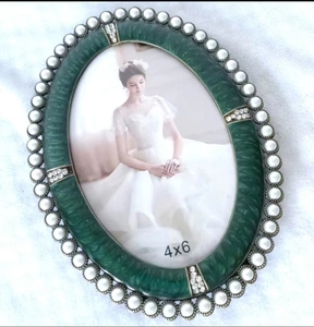 Khung Ảnh Bộ Khung Ảnh Ngọc Trai Trắng Hình Bầu Dục Tùy Chỉnh Khung Ảnh Cổ Điển Cao Cấp Trang Trí Phong Cách Sáng Tạo Cung Điện Châu Âu - Product Image 6