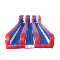Location de carnaval gonflable bungee run challenge race double voie jeux de sport commercial bungee run