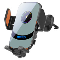 Chargeur d'évent de voiture à détection automatique 2025-Support de charge sans fil super rapide 15W avec induction intelligente pour Tesla/iPhone 15 Pro Max