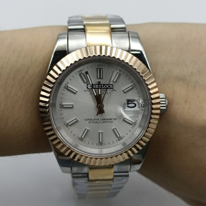 Reloj Mecánico SEILOCE Simple de Acero Inoxidable de 36/39 mm con Movimiento NH35, Reloj Mecánico Luminoso - Product Image 6