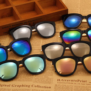 Maidis Sunglasses <b>Black</b> <b>Frame</b> Blue Mirror Lens UV400 Protection Unisex Style - Product Image 2