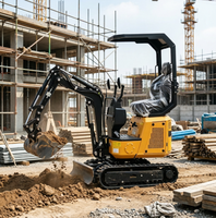 Mini-pelleuse compacte 1T |   Mini-excavatrice sur chenilles avec moteur EPA certifié CE, provenance directe usine