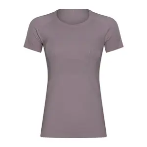 Custom Printing Women Blank 100% Polyester Sport Blouses Tops Gym Dry Fitness Plain Women's t-shirts