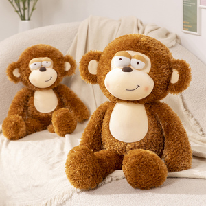 Venta al por mayor bosque marrón mono Animal peluche juguetes mono señoras agarrando muñeca juguetes de peluche - Product Image 2