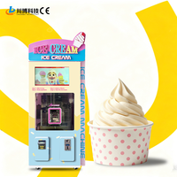 Nouvelle machine distributrice de crème glacée molle commerciale de haute qualité, design intelligent, robot de service automatique OEM pour zone touristique, 21,5 pouces
