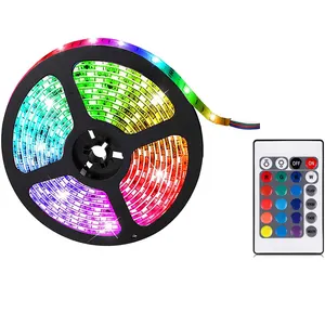 裸板灯条ip20批发制造商每米12v 60发光二极管远程彩色装饰RGB柔性发光二极管条灯