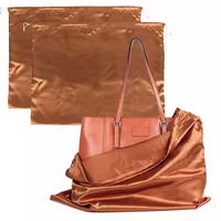 Sac à main de luxe chaussures couvre logo personnalisé anti-poussière stockage grande pochette en soie Satin cordon sac à poussière pour sacs à main