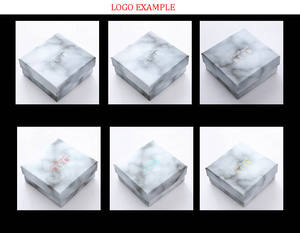 Kotak perhiasan Marbling persegi kustom grosir kalung anting cincin gelang kotak kemasan hadiah - Product Image 4