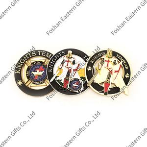 อัศวินโลหะอัลลอยสีทอง/สีเงิน<span class=keywords><strong>3</strong></span>นิ้วตราสัญลักษณ์สำหรับรถยนต์พร้อมกาวด้านหลัง - Product Image 6