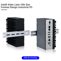 PC industriel embarqué sans ventilateur sur rail DIN 2026 OEM/ODM, 12e génération I3-1215U DDR5, large plage de température