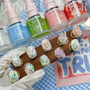 Rongyuebear haute qualité 12 couleurs fée <span class=keywords><strong>poudre</strong></span> peinture à l'eau ensemble populaire 2024 nouvelle mode Offre Spéciale Nail art <span class=keywords><strong>kit</strong></span> salon de manucure - Product Image 5