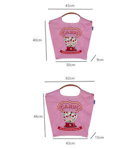 Sacs à main fourre-tout en nylon pour femmes avec broderie de grandes feuilles LOGO personnalisé sacs à main de la forêt tropicale humide Shopper sacs à bandoulière - Product Image 2