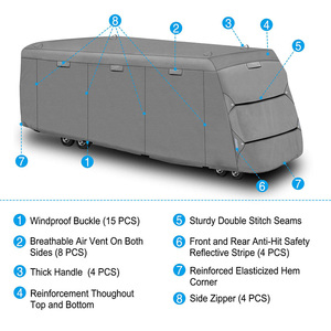 Non Woven Waterproof Lockable Cover 100% Waterproof 4 Layer Model 160g Top 110g Sides for Outdoor <b>Storage</b> - Product Image 3