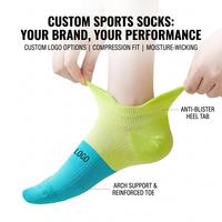 Chaussettes de sport respirantes à logo personnalisé OEM, coupe basse, anti-ampoules, compression, pour la course et le fitness, faible MOQ, vente en gros, en coton