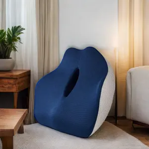 Эргономичная ортопедическая декомпрессионная подушка для офисного сиденья Удобная дышащая подушка из пены с эффектом памяти для самолета и сна