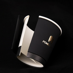 Newsense Custom Logo 8 12Oz 16Oz Enkele Dubbele Muur Om Te Gaan Café Koffiekopje Voor Warme Drank Met Deksel Kartonnen Wegwerp Papieren Bekers - Product Image 2