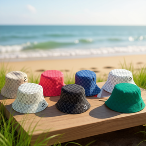 Cappello da Pescatore con Stampa Lettera C, Impermeabile, Reversibile, Unisex, Taglia Unica, Vestibilità Regolare - Product Image 2