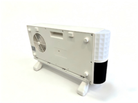 Chauffage mobile 2-en-1 à roulettes, à poser au sol ou au plafond, avec panneau coulissant et ventilateur, idéal pour salle de bain et maison, chauffage portable