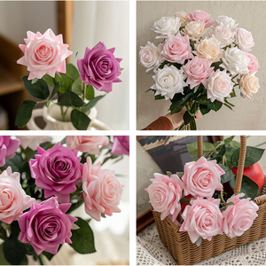 D377 <span class=keywords><strong>Rose</strong></span> artificielle éternelle <span class=keywords><strong>rose</strong></span> dégradé 42,5 cm, toucher réel, <span class=keywords><strong>rose</strong></span> bulgare unique pour arrangement floral - Product Image 5