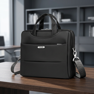 Sac à ordinateur portable décontracté en nylon souple Chapman avec fermeture éclair, mallette d'affaires durable et légère pour hommes - Product Image 2