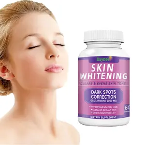 Marca privada Colágeno Lightening Detox Pills Anti Aging Glow Suplementos Vitamina C Gelules Cápsula Guthatione Pele Whitening