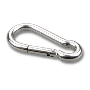 Pabrik Langsung Kualitas Tinggi Logam Din5299c Seng Musim Semi Perak Mendaki Klip Carabiner Disepuh Galvanis Snap Hook