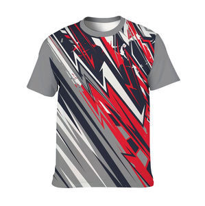 เสื้อวิ่งผู้ชายแบบสปอร์ต ดีไซน์พิมพ์ลายแบบซับลิเมชั่น โพลีเอสเตอร์ 100% ผลิตตามสั่ง เป็นมิตรกับสิ่งแวดล้อม แขนสั้น ขายส่ง แห้งเร็ว สไตล์เรโทร คุณภาพสูง - Product Image 2