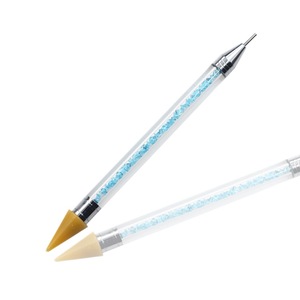 Stylo à cire double embout en acrylique pour nail art, outil multifonctionnel pour la pose de strass et de points, brosse à ongles pour salon de manucure - Product Image 6