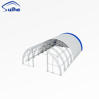 Tente de stockage industrielle extérieure en acier robuste, de 40 pieds, taille personnalisable, imperméable