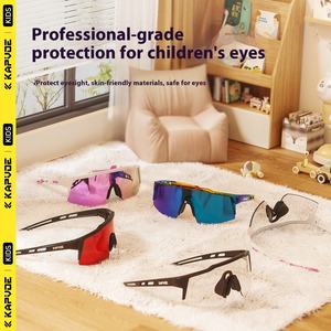 <span class=keywords><strong>KAPVOE</strong></span> Lunettes de sport polarisées pour enfants à couleurs changeantes pour hommes et femmes Lunettes de sport pour patinage à roulettes Lunettes d'équilibre pour voiture - Product Image 3