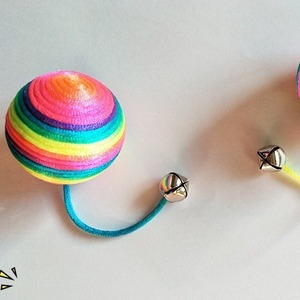 Direct Supply From Manufacturer Colorful Nylon Bell Ball for <b>Cat</b> Bite-Resistant Pet <b>Interactive</b> & Movement <b>Toy</b> - Product Image 4