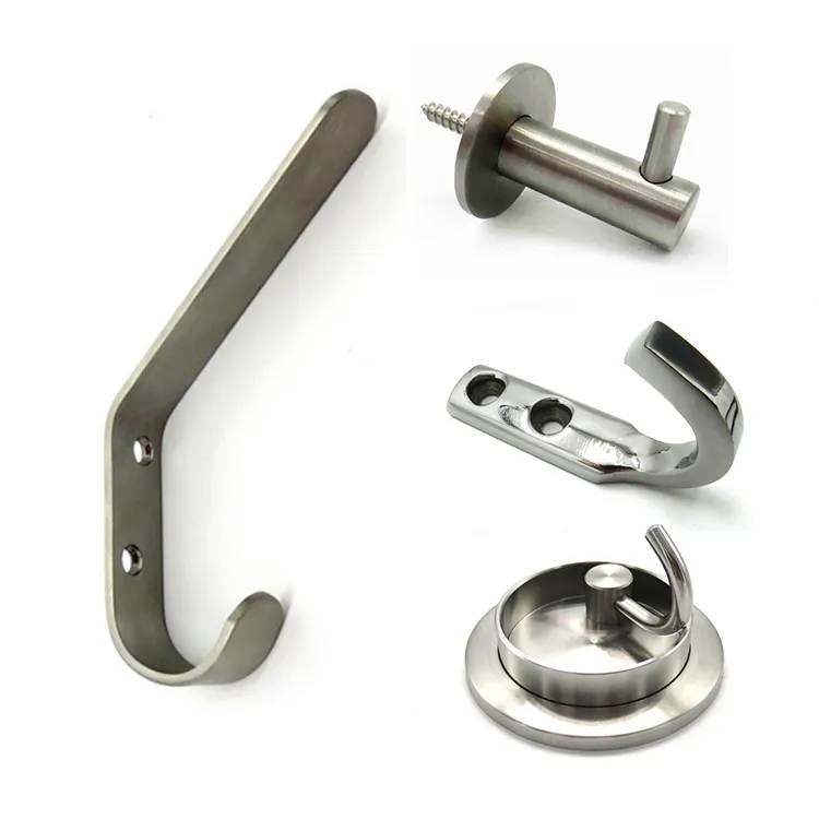 shower room Kitchen Stainless Steel Towel Hook Hanging double-end Clothes Hooks