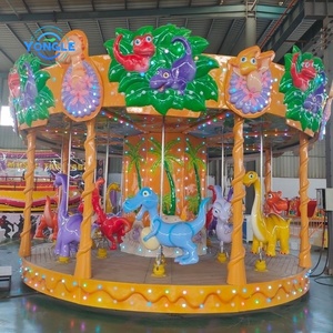 Thiết kế mới chủ đề động vật Carousel ngoài trời khủng long công viên Chủ Đề Khủng long vui vẻ đi vòng cho trung tâm mua sắm - Product Image 3