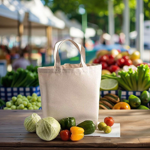 Biểu Tượng Tùy Chỉnh Hữu Cơ <span class=keywords><strong>Tote</strong></span> Mua Sắm Túi 100% Tái Chế Bông Thân Thiện Với Môi & Nhiệm Vụ Nặng Nề Tái Sử Dụng Gấp Phong Cách-Cho Quà Tặng - Product Image 2