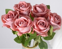 Vente en gros bouquet de fleurs artificielles en soie fleurs bon marché pour la maison mariage fleurs décoratives Offre Spéciale préservé rose