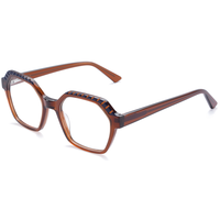Monture de lunettes hexagonale rectangulaire Elan Optical YB6008, unisexe, monture intégrale en acétate, lunettes optiques, en stock