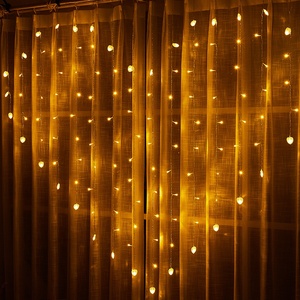 LED Curtain <span class=keywords><strong>Heart</strong></span> Screen Chuỗi Lights Giáng Sinh Cửa Sổ Tiên Lights Vòng Hoa Ngoài Trời Hearts Cho Trang Trí Đám Cưới - Product Image 3