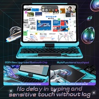 Teclado Transparente Luminoso para iPad con Funda Giratoria de 360° en Color Único para iPad Pro de 11 Pulgadas, iPad Air de 10.9 Pulgadas, M3 2025