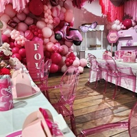 Chaises de fête pour enfants, extérieur, intérieur, cristal acrylique PC, plastique, anniversaire, événements, enfants, enfants, fauteuils fantômes roses pour mariage
