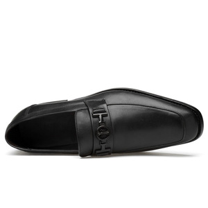 Chaussures basses en cuir respirantes pour hommes, style coréen, tendance, décontractées et habillées, couleur unie, pour le bureau et la carrière - Product Image 3