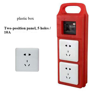 Boîte de distribution électrique en plastique à 2 voies, 10A, 5 prises, non étanche, pour la maison, boîte de prises portable - Product Image 2