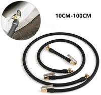 Adaptateur de valve de pompe à air pour gonflage de pneus de vélo, moto et voiture, avec tuyau allongé et embout pour valve filetée