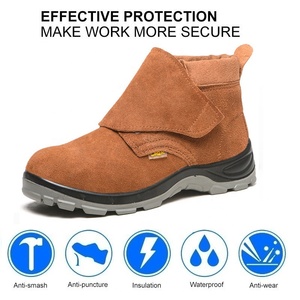 Scarpe da Lavoro Invernali Personalizzate Professionali in Pelle Bovina con Iniezione PU per Saldatori, Uomo e <span class=keywords><strong>Donna</strong></span>, con Punta in Acciaio e Suola Antiscivolo - Product Image 2