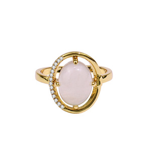 Nieuwe Trendy Vergulde <span class=keywords><strong>Cat</strong></span> Eye Stone <span class=keywords><strong>Ring</strong></span> Open Verstelbare Micro Pave Zirconia Ovale Opaal Staart Ringen Voor Vrouwen - Product Image 5