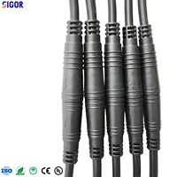 Kabel Konektor Tahan Air M8 untuk Sensor Rumah Pintar Sepeda Listrik Skuter Lampu LED OEM ODM